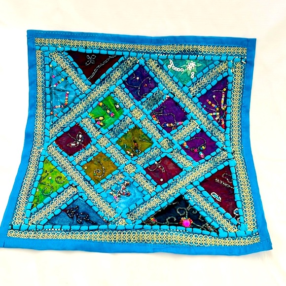 Pillow Cover~Sequins & Beads / New / Square Shape - Picture 10 of 10